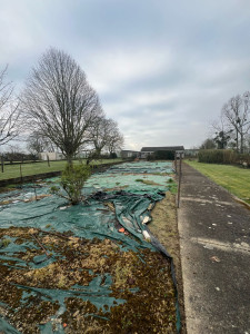 Photo de galerie - Suppression d’une bâche existante et. relation d’un engazonnement complet 