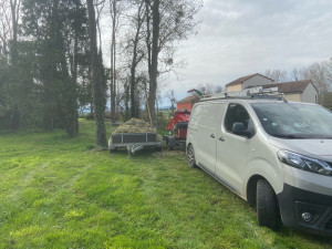 Photo de galerie - Broyage de haie suite à une taille réalisé part le client 