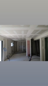 Photo de galerie - Isolation, plaque de plâtre,bandes de finition 