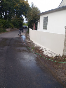 Photo de galerie - Réaliser enduit sur Muret