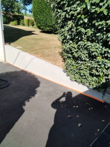 Photo de galerie - Réparation de fissure et enduit extérieur 