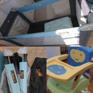 Photo de galerie - Lit parapluie bébé  Gracco
chaise de repas adaptable sur toute chaise