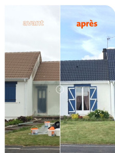 Photo de galerie - Nettoyage façades , peinture façades ,finition propre et soigné 