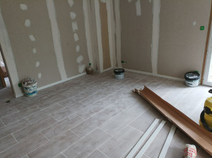 Photo de galerie - Plaque de plâtre et carrelage 