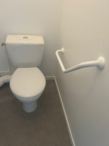 Photo de galerie - Pose wc avec barre d appui 