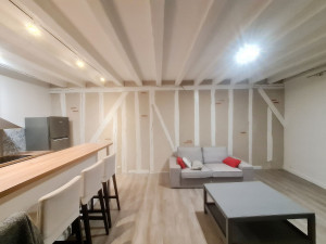 Photo de galerie - Rénovation de poutre ancienne avec une peinture écologique.