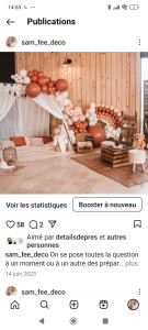 Photo de galerie - Je suis décoratrice événementiel