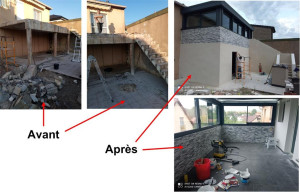 Photo de galerie - Travaux maçonnerie, carrelage, éléctricité, enduit, crépi, peinture