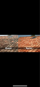 Photo de galerie - Remaniements de toitures plus nettoyages plus poses hydrofuges 