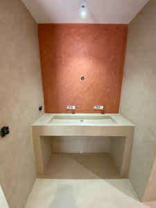 Photo de galerie - Beton ciré salle de bain 