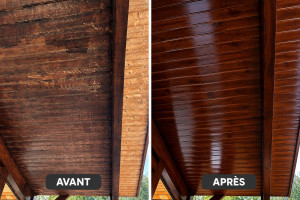 Photo de galerie - Ponçage Lasure 3 Couche
