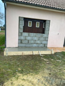 Photo de galerie - Pose de parpaings et terasse béton 