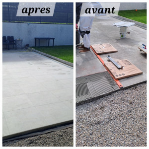 Photo de galerie - Pose carrelage 60 × 60  