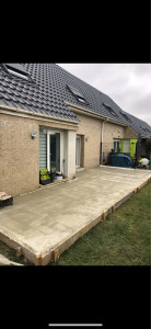 Photo de galerie - Photo de la terrasse, une fois ferrailler et le coulage béton effectué