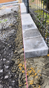 Photo de galerie - Pose de pavé et bordure 
