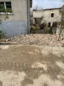 Photo de galerie - Réalisation d’une allée pour accès au terrain en contre bas