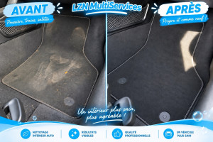 Photo de galerie - Nettoyage intérieur automobile – Avant / Après