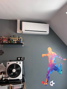 Photo de galerie - Pose unité Clim air air avec pompe 