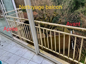 Photo de galerie - Nettoyage balcon et vérandas 