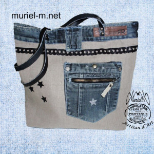 Photo de galerie - Sac modèle unique création et design Muriel M Passion du Sud Gruissan village 