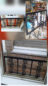 Photo de galerie - Rajoute de deux tubes a la verticales afin d'assurer une sécurité aux normes.