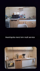 Photo de galerie - Avant après montage cuisine 