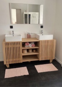 Photo de galerie - Fabrication d’un meuble de salle bain plus la pose 