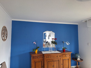 Photo de galerie - Couleur bleu dans un salon 