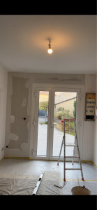 Photo de galerie - Pose nouvelle porte, et entourage placo bande 