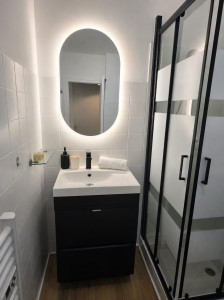 Photo de galerie - Remise en état et entretien soigné d’une salle de bain avec attention portée aux détails et aux finitions.