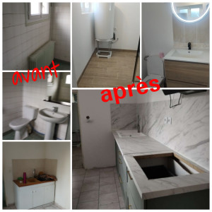 Photo de galerie - Placo, isolation , carrelage, plomberie, pose de cuisine, électricité 