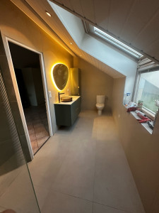 Photo de galerie - Renovation salle de bain (plomberie/ carrellage/ électricité/ montage meubles)