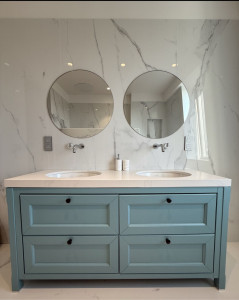 Photo de galerie - Pose lavabo meauble carrelage 