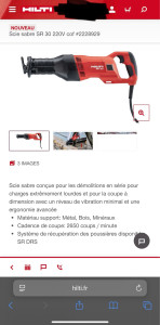 Photo de galerie - Scie sabre