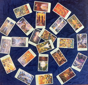 Photo de galerie - Tirage : roue de la vie / Tarot de Marseille 