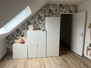 Photo de galerie - Pose d’un papier peint 