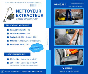 Photo de galerie - Location et prestation Shampouineuse (Injecteur-Extracteur) 