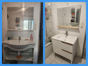 Photo de galerie - Rempl de meuble sale de bain + miroirs 