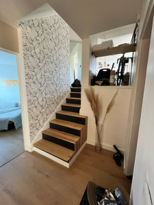 Photo de galerie - Rénovation escalier en béton habillage en bois