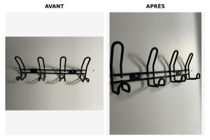 Photo de galerie - Reprise de fixation d'un porte manteau