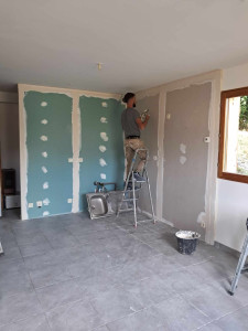 Photo de galerie - Réalisation du placo 