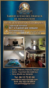 Photo de galerie - COÛT DE REVIENT APPLICATION PEINTURE À L'AIRLESS (EN LOT) = +/- 450€ TTC PAR PIÈCE (HORS FOURNITURE ET DÉPLACEMENT) 
10% DE REMISE SI LA PIÈCE EST VIDE ET PROTÉGÉE D'AVANCE PAR VOS SOINS