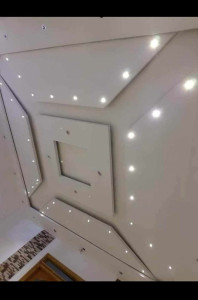 Photo de galerie - Décor du plafond avec de la BA13 finition enduit peinture