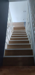 Photo de galerie - Posé parquet escalier 
