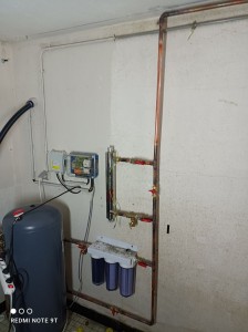 Photo de galerie - Modification circuit d'eau , installation filtres