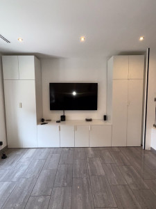 Photo de galerie - Agencement coin tv + pose tv