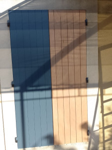 Photo de galerie - Fabrication de volets bois artisanale 
