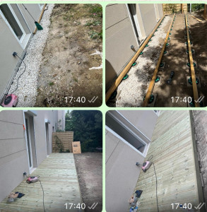 Photo de galerie - Avant et après  terrasse en bois 