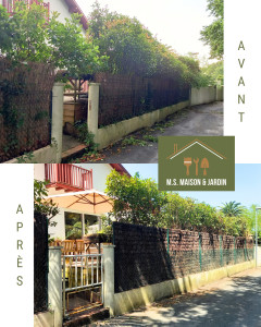 Photo de galerie - Modification de cloture, et pose de brande de bruyère 