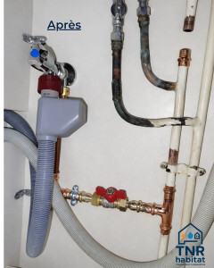 Photo de galerie - Création d'un circuit eau pour lave vaisselle 